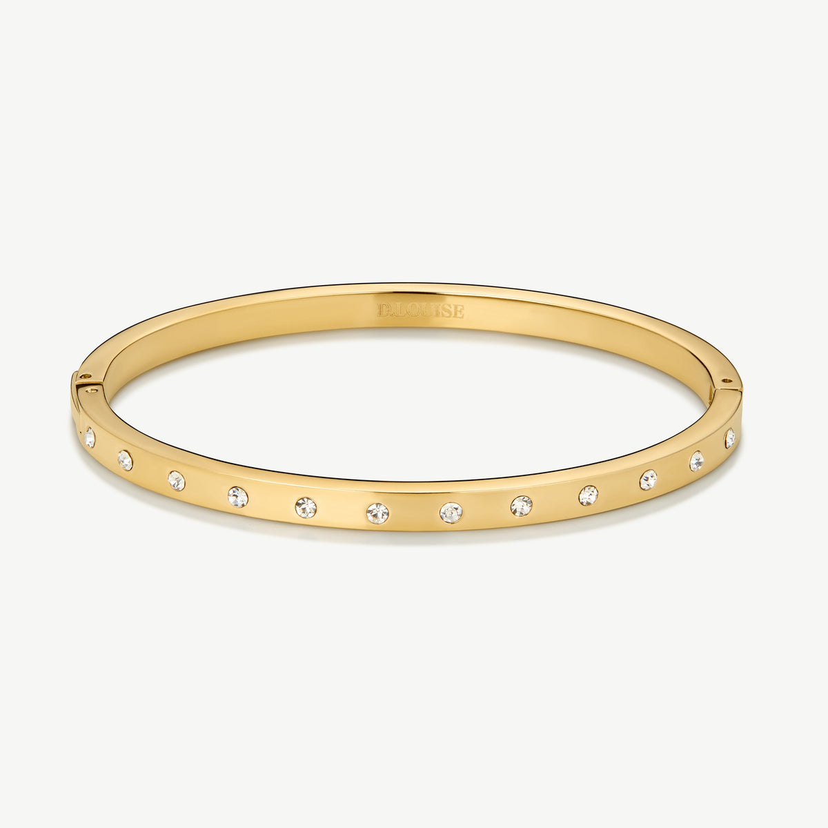 D.Louise Gold Eternity CZ Slim Bangle