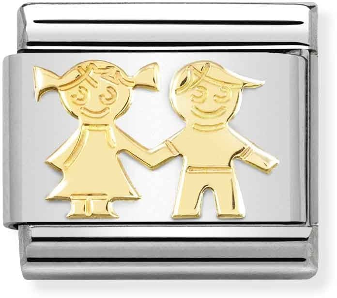 Nomination Gold Sister & Brother Charm