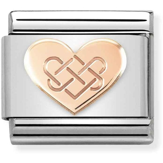Nomination Rose Gold Celtic Heart Charm