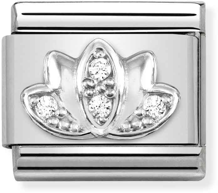 Nomination Silver Lotus Flower Charm