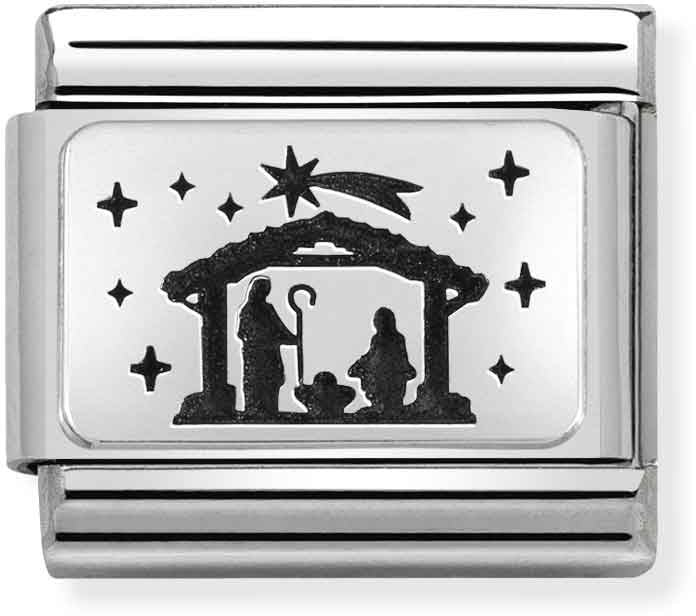 Nomination Silver Nativity Scene Charm