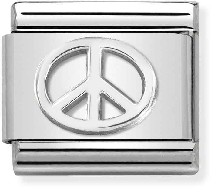 Nomination Silver Peace Symbol Charm