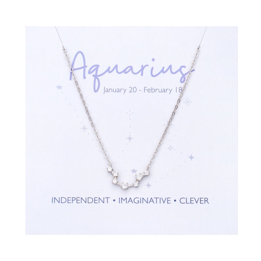 Argento Silver Aquarius Constellation Necklace