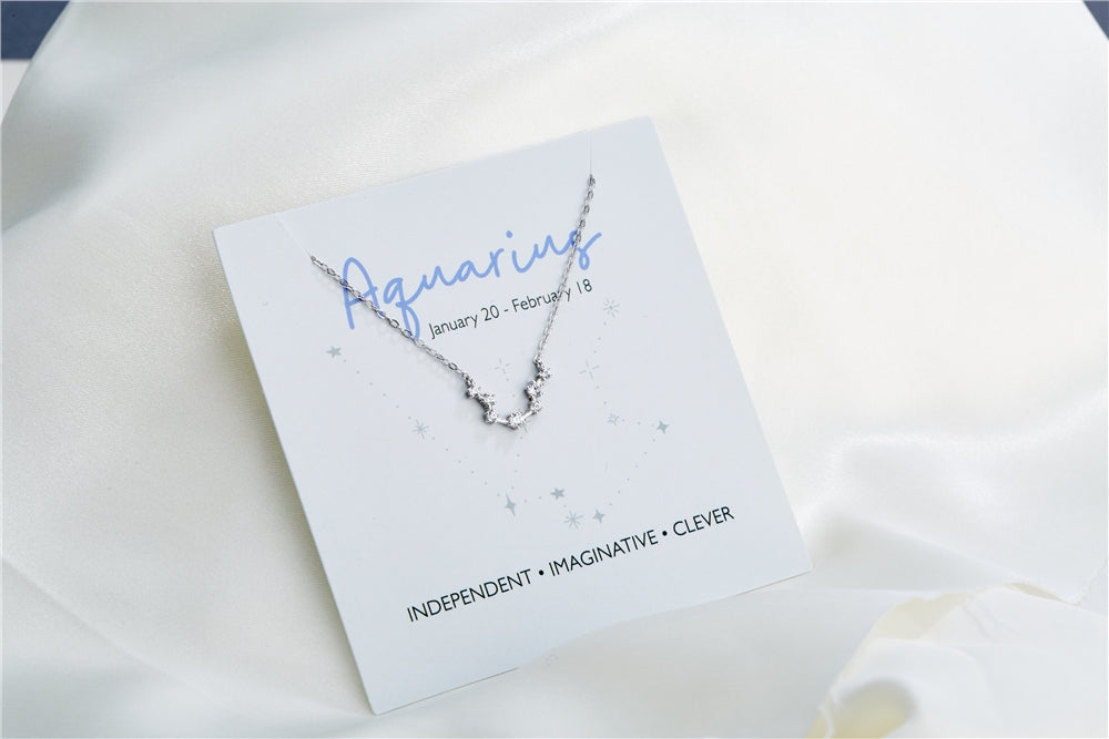 Argento Silver Aquarius Constellation Necklace