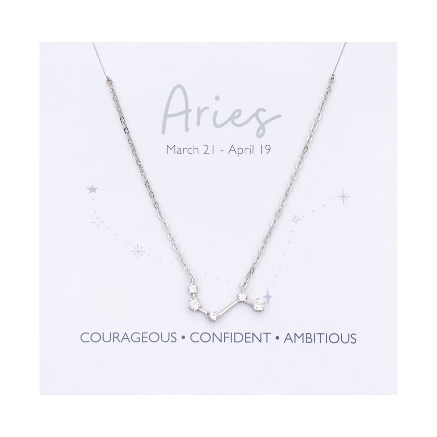 Argento Silver Aries Constellation Necklace