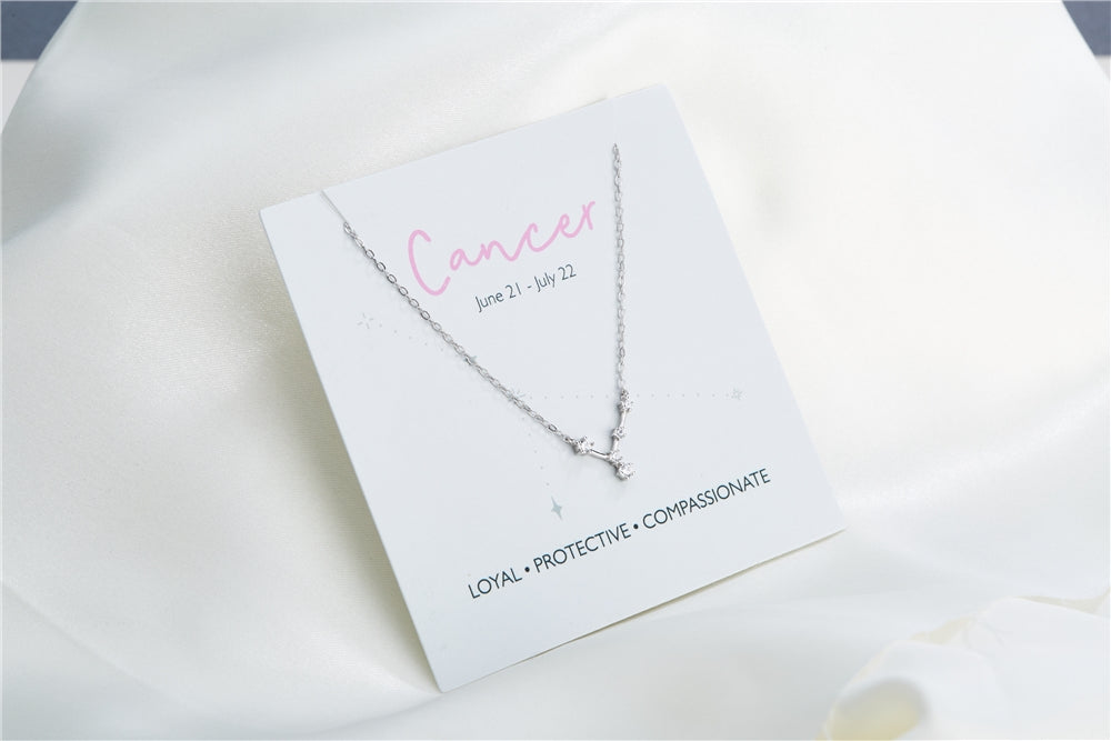 Argento Silver Cancer Constellation Necklace