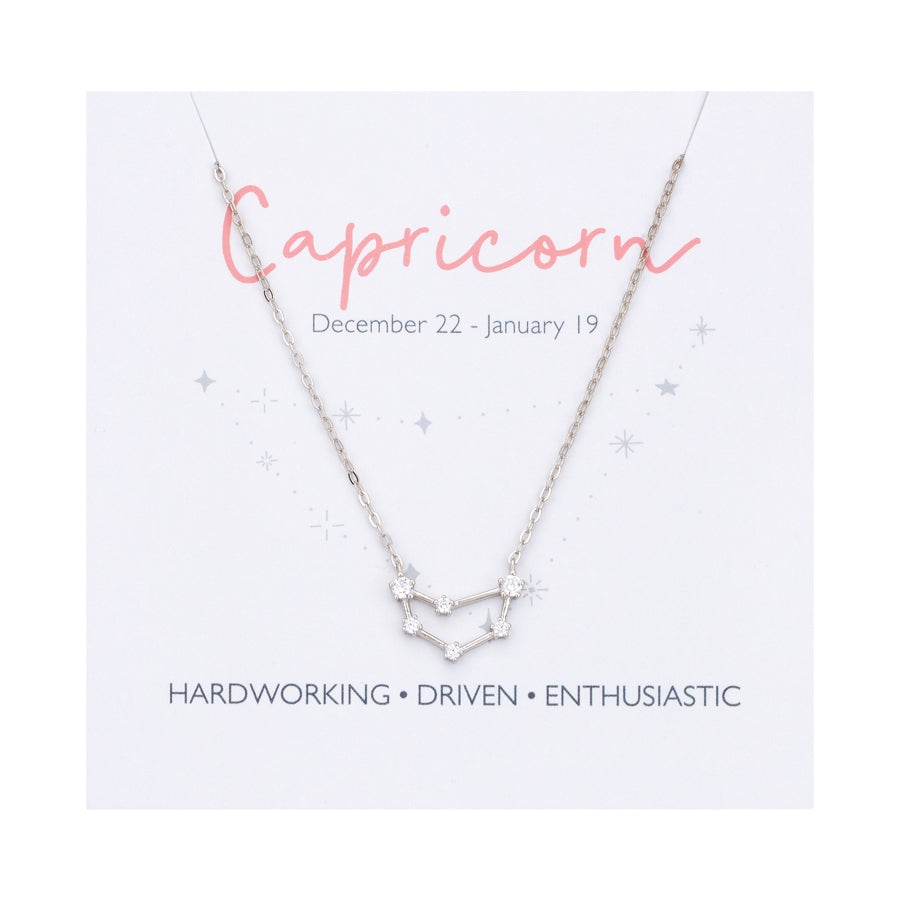 Argento Silver Capricorn Constellation Necklace