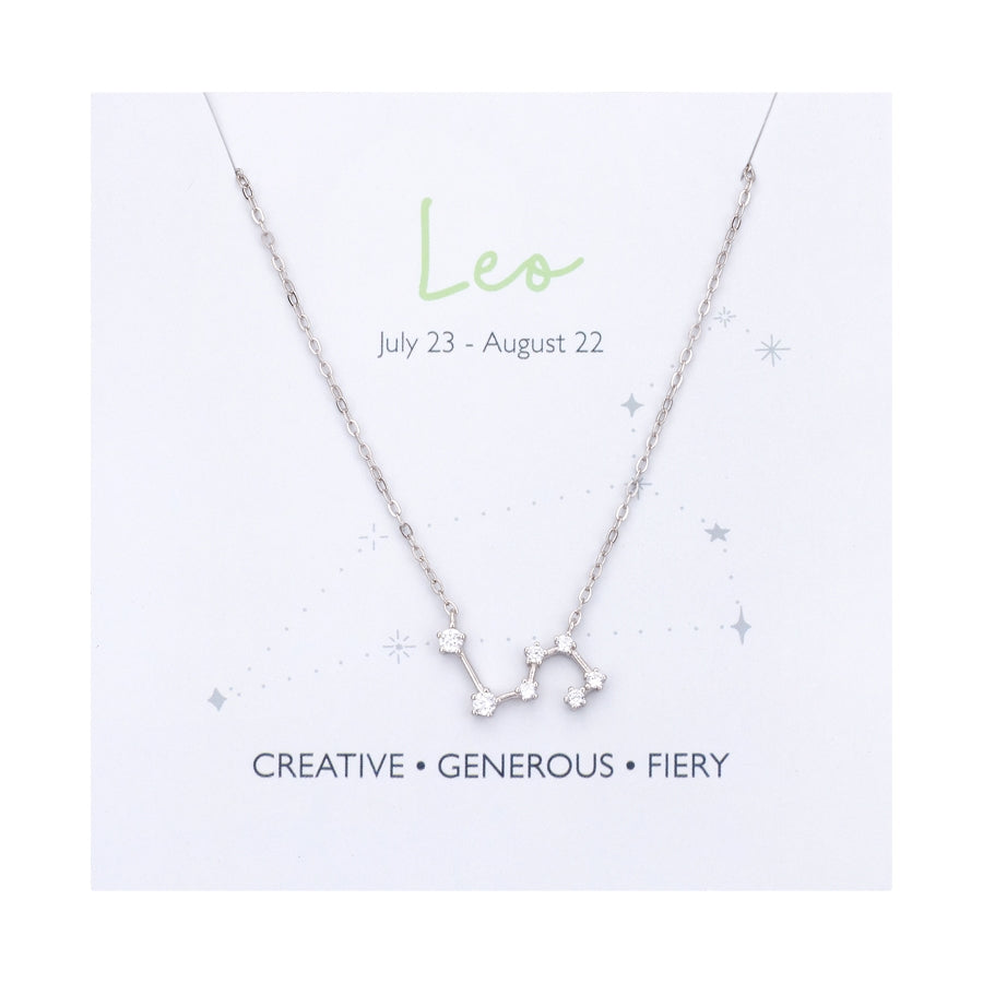 Argento Silver Leo Constellation Necklace