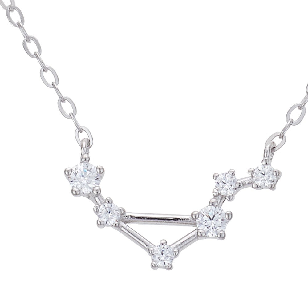 Argento Silver Libra Constellation Necklace