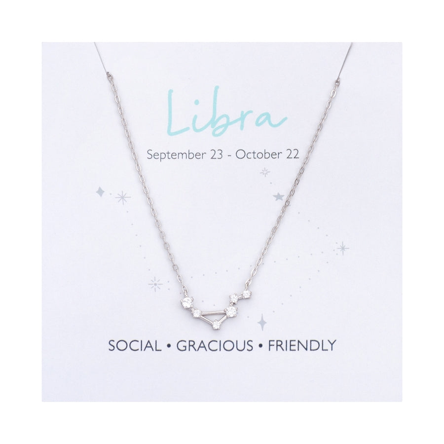 Argento Silver Libra Constellation Necklace