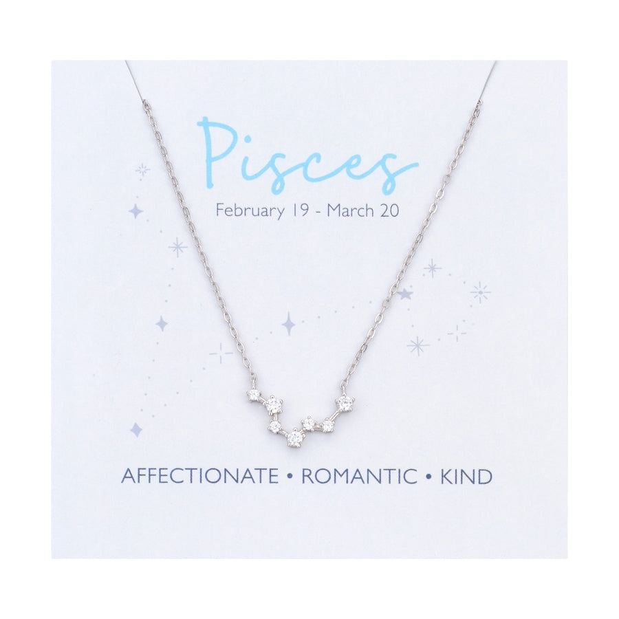 Argento Silver Pisces Constellation Necklace