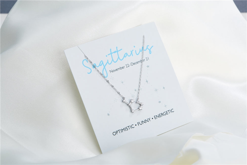 Argento Silver Sagittarius Constellation Necklace