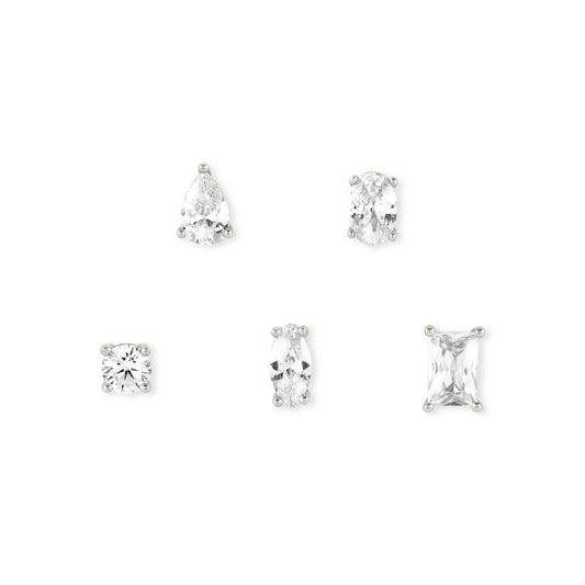 Nomination Colour Wave Silver Crystal Earring Set