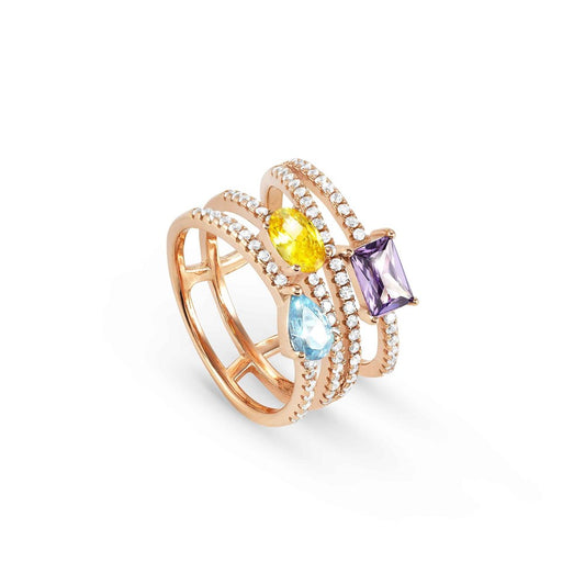 Nomination Colour Wave Crystal Ring Size 54