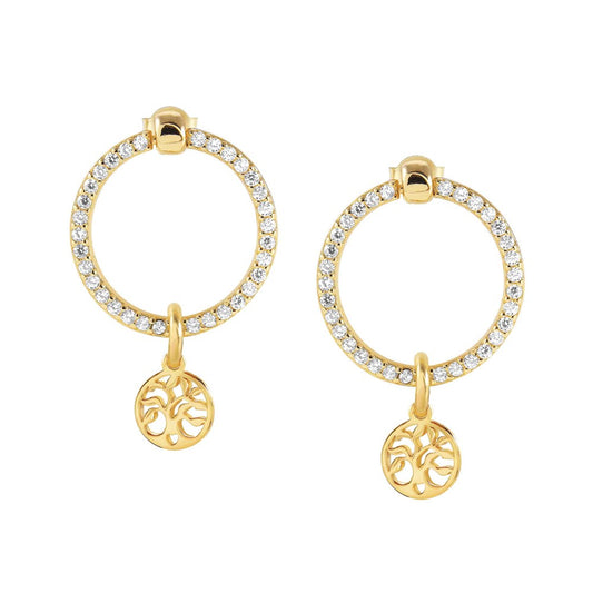 Nomination Gold Chic Crystal Tree of Life Earrings