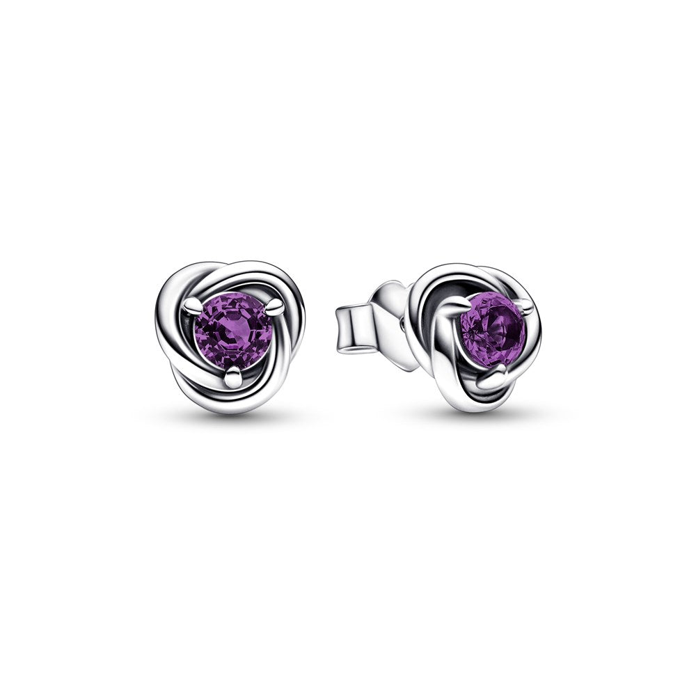 Pandora February Eternity Birthstone Earrings