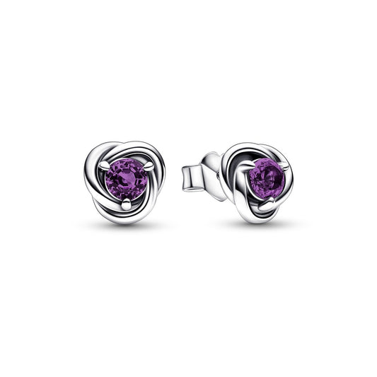 Pandora February Eternity Birthstone Earrings