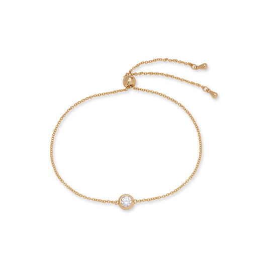 August Woods Gold Petite Crystal Halo Pull Bracelet