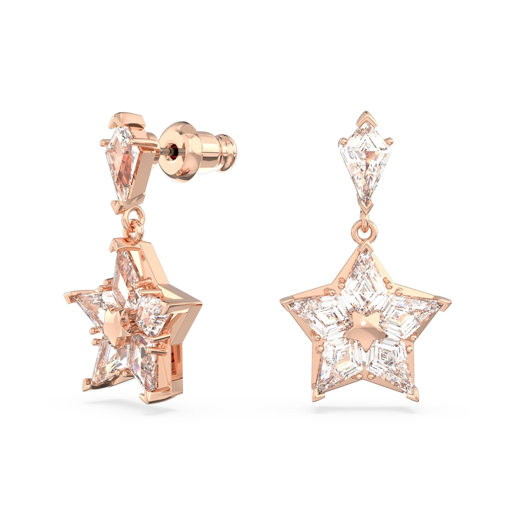 Swarovski Stella Rose Gold Star Drop Earrings