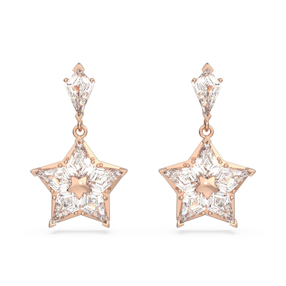 Swarovski Stella Rose Gold Star Drop Earrings
