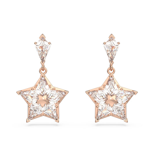 Swarovski Stella Rose Gold Star Drop Earrings