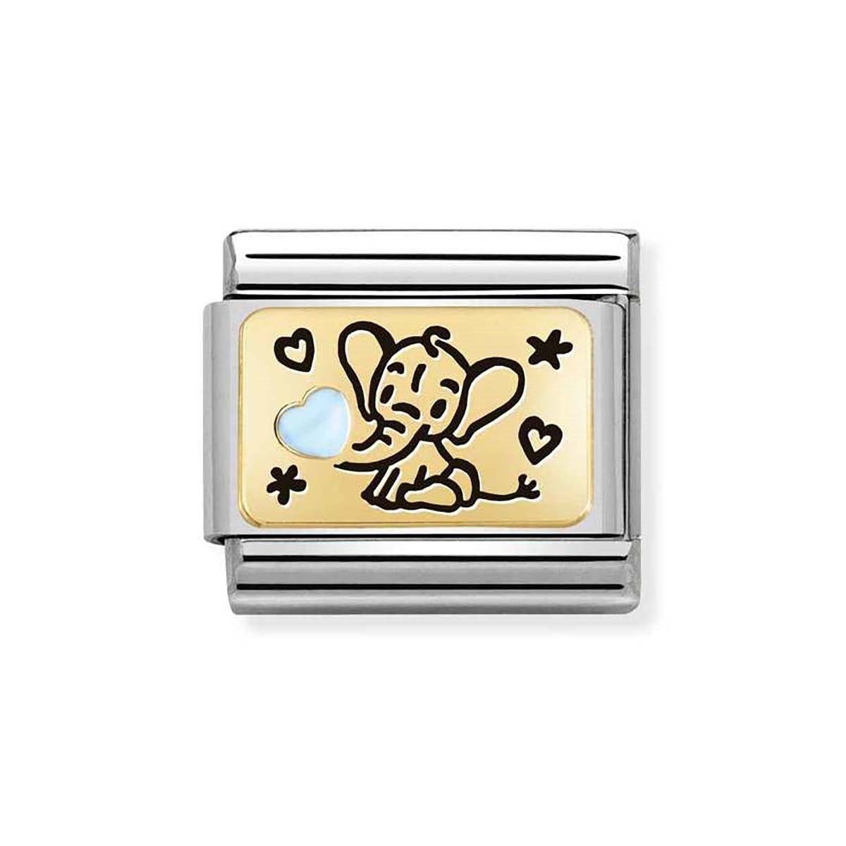 Nomination Gold Blue Elephant Charm