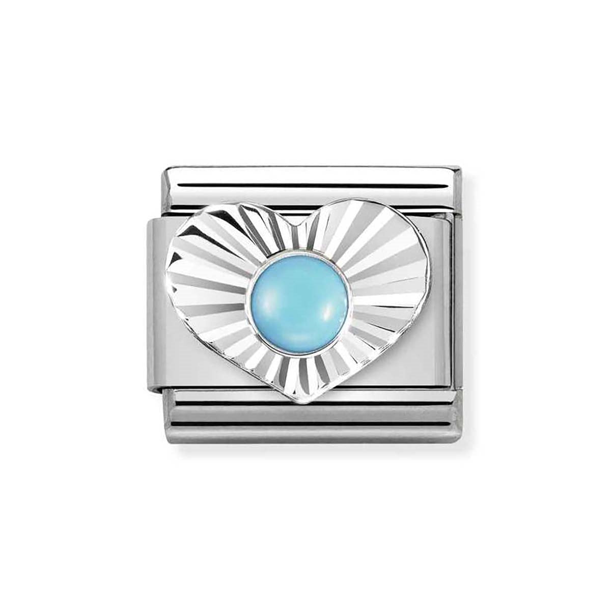 Nomination Silver Turquoise Heart Charm