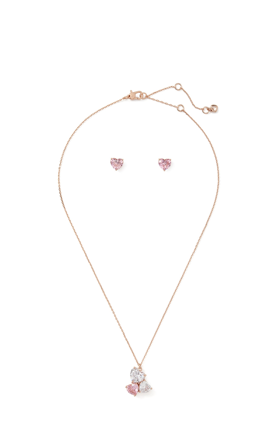 Kate Spade New York Rose Gold + Pink Crystal Heart Gift Set