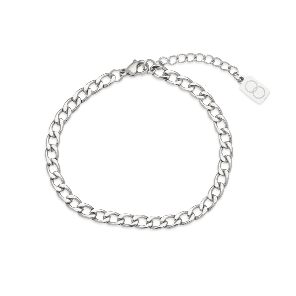 Over & Over Steel Curb Chain Bracelet