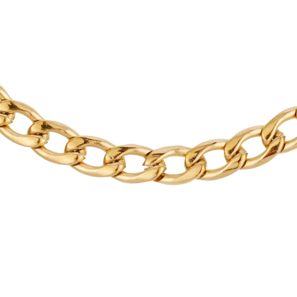 Over & Over Gold Steel Curb Chain Necklace