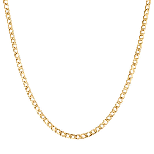 Over & Over Gold Steel Curb Chain Necklace