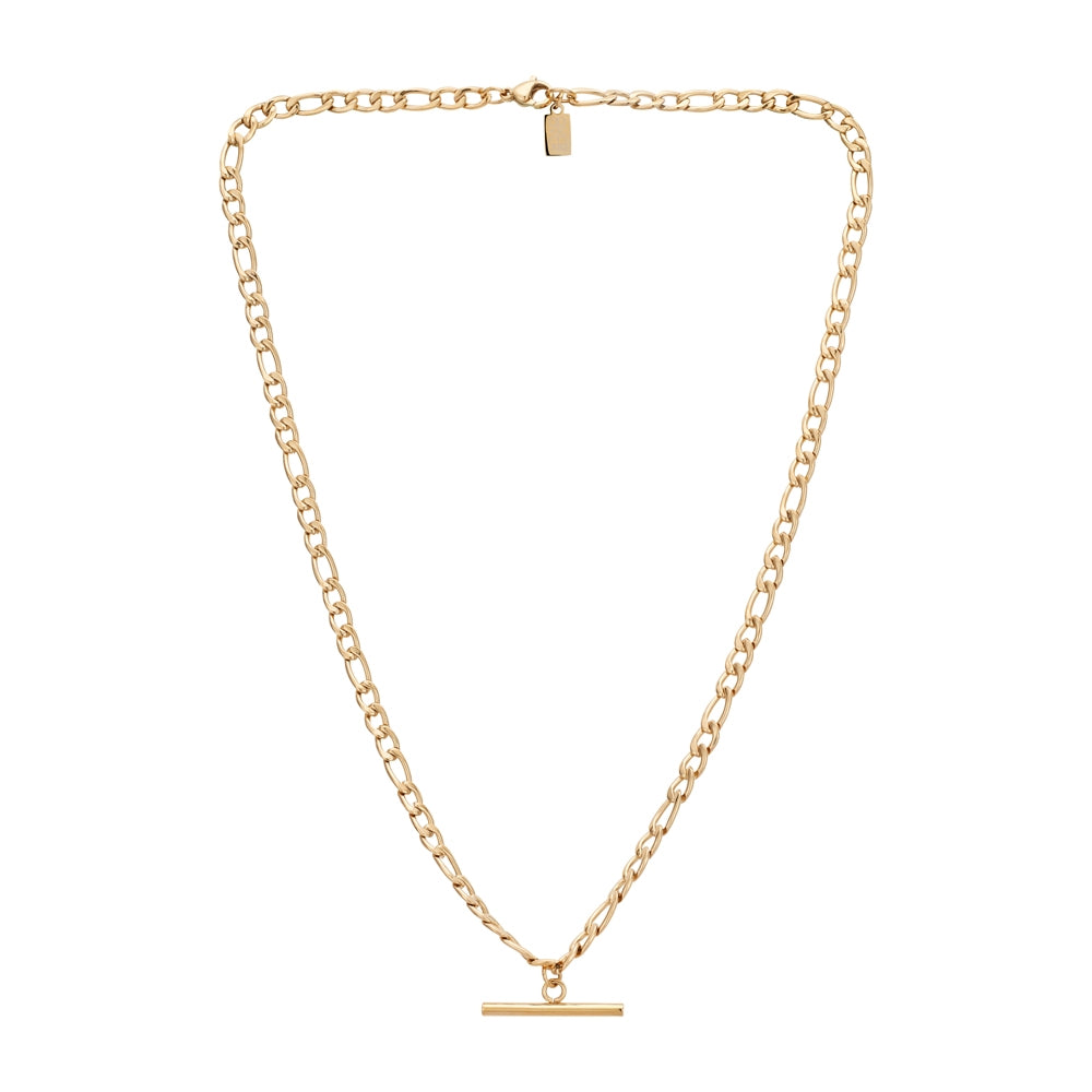 Over & Over Gold T-Bar Chain Necklace