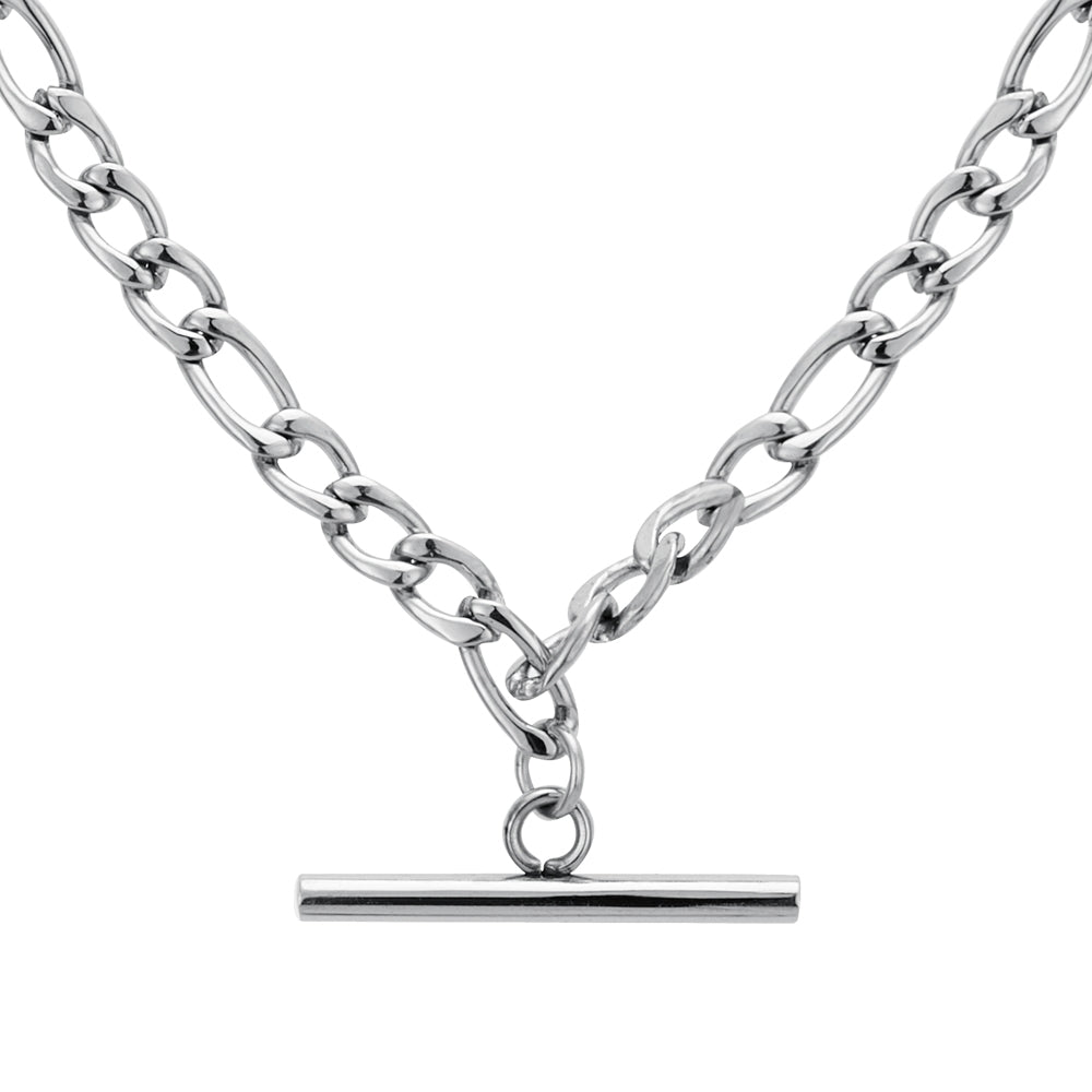 Over & Over Silver T-Bar Chain Necklace