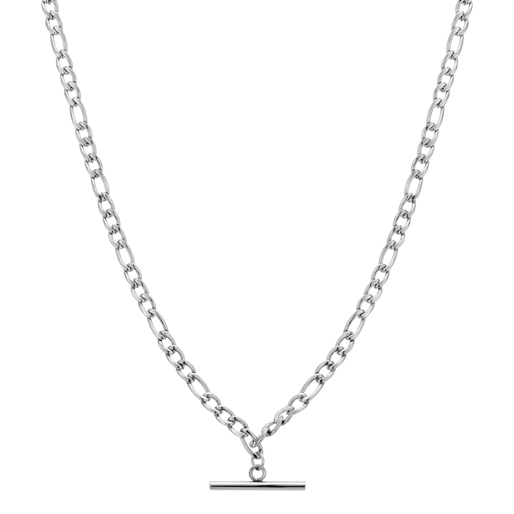 Over & Over Silver T-Bar Chain Necklace