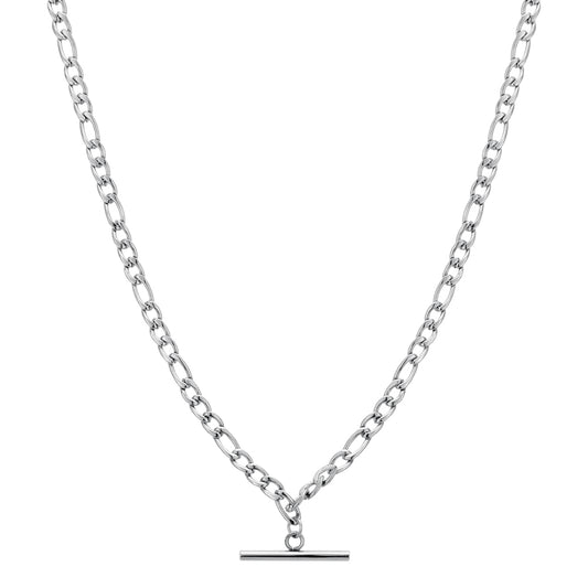 Over & Over Silver T-Bar Chain Necklace