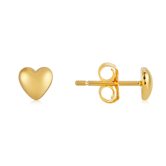 Argento Kids Gold Heart Earrings