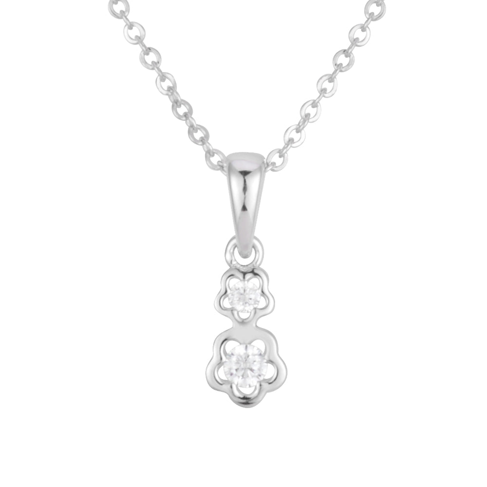 Argento Kids Silver Flower Necklace