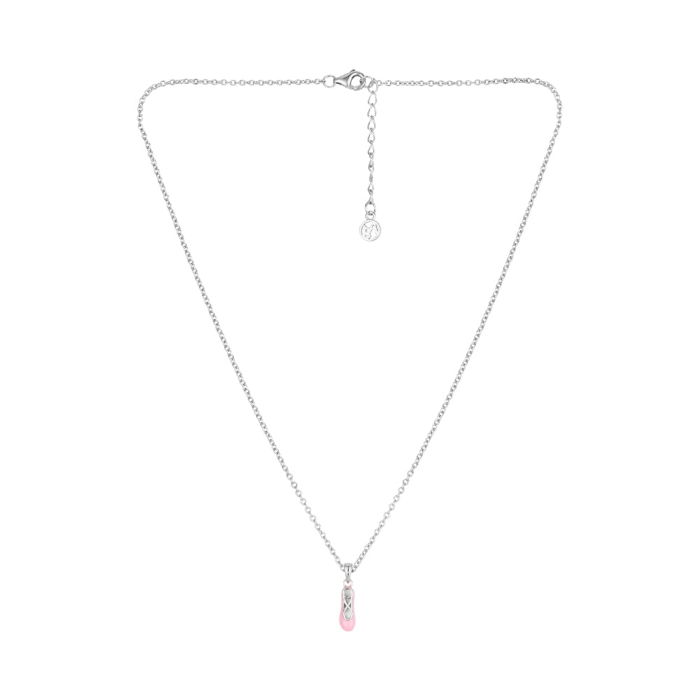 Argento Kids Ballet Pink Slipper Necklace