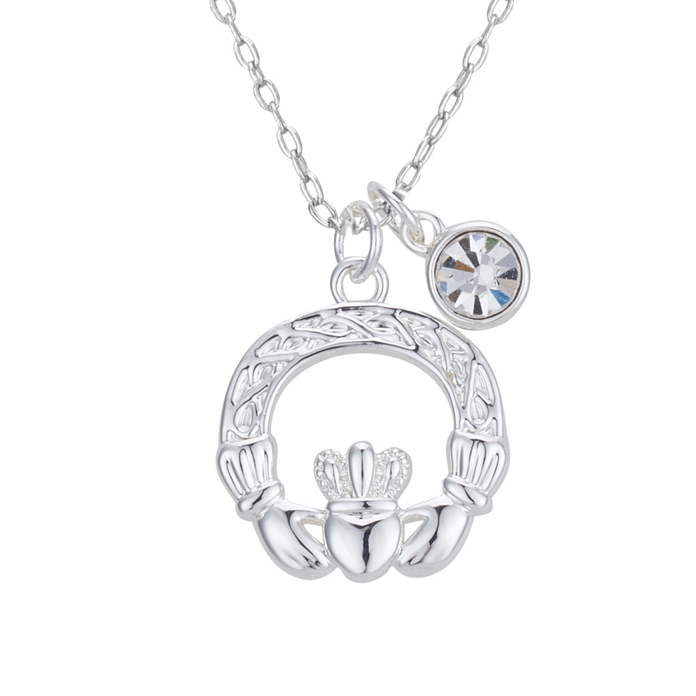 Karma Silver Claddagh Necklace