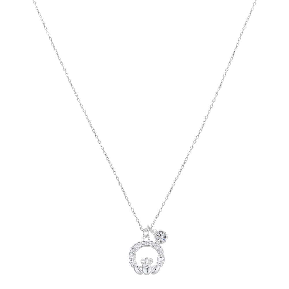 Karma Silver Claddagh Necklace