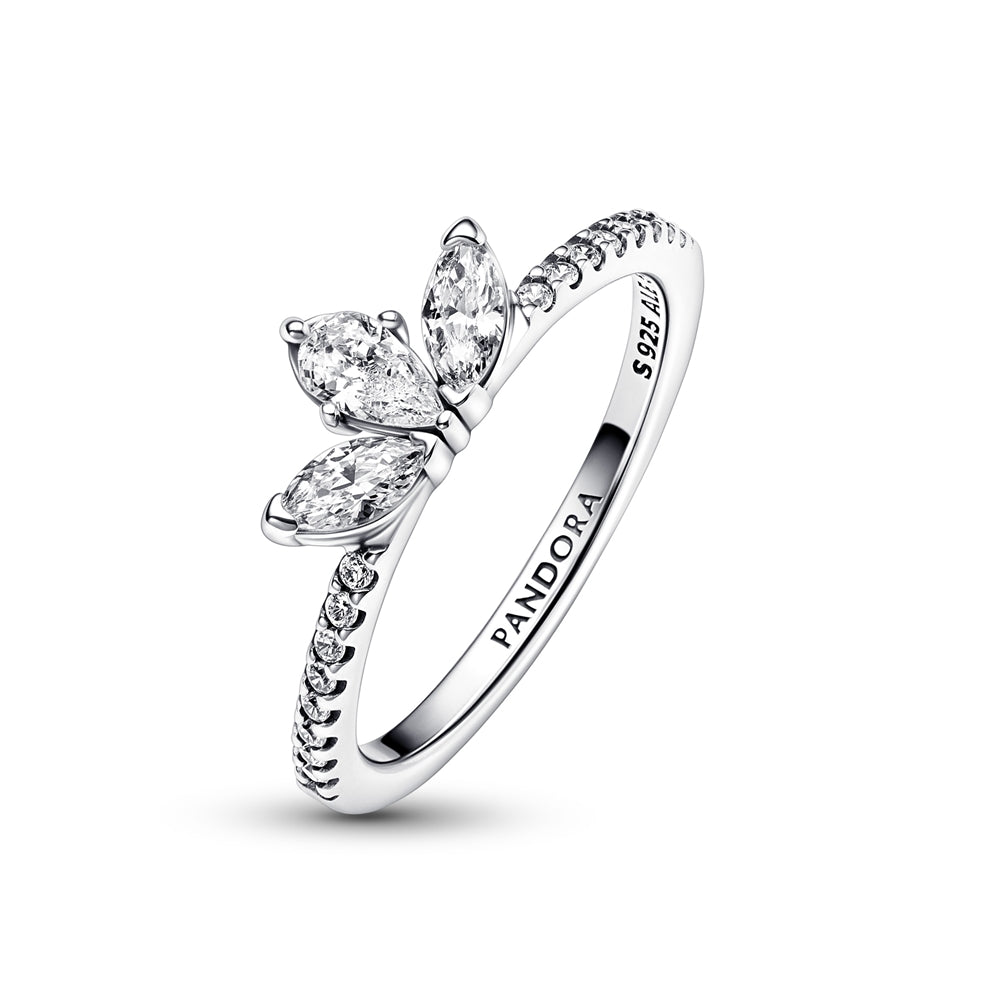 Pandora Silver Sparkling Flower Cluster Ring