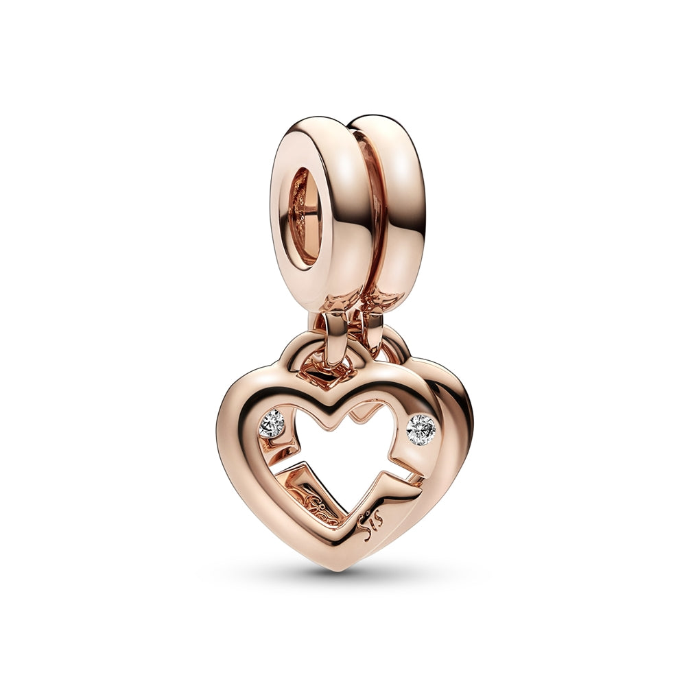 Pandora Sister Hearts Split Dangle Charm