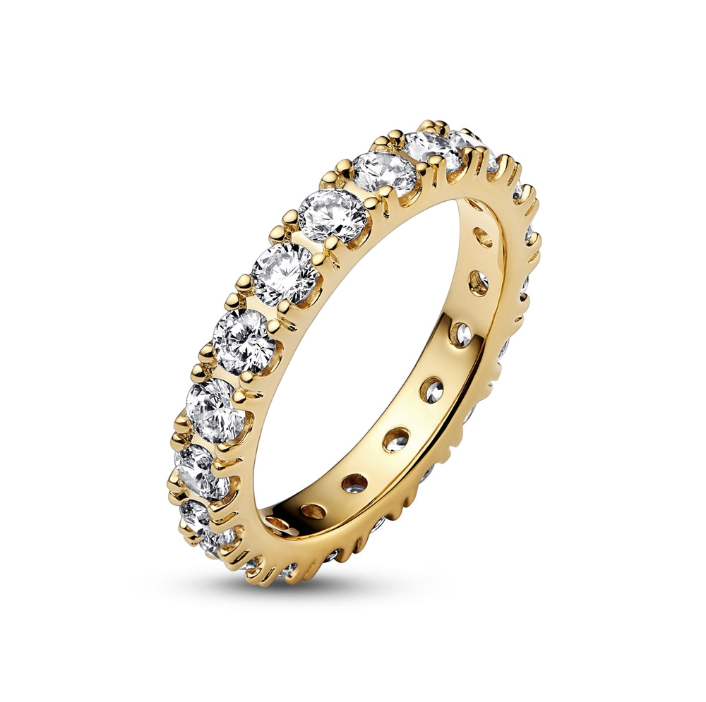 Pandora Gold Sparkling Row Eternity Ring
