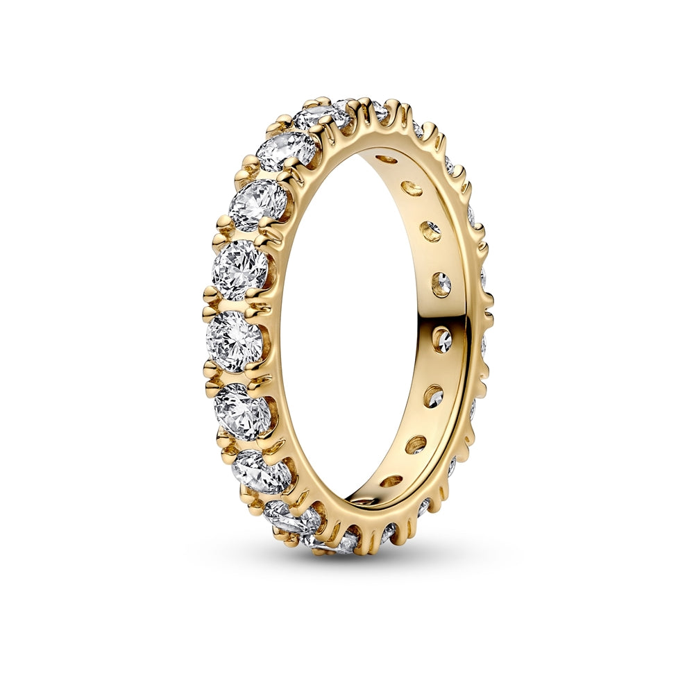 Pandora Gold Sparkling Row Eternity Ring