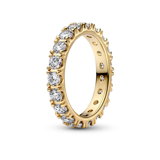 Pandora Gold Sparkling Row Eternity Ring