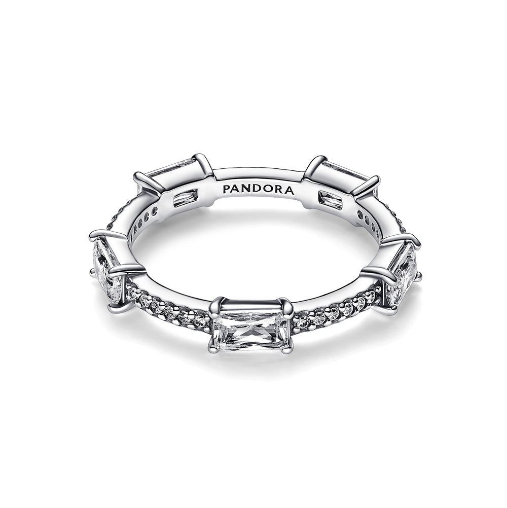 Pandora Rectangular Bars Sparkling Ring