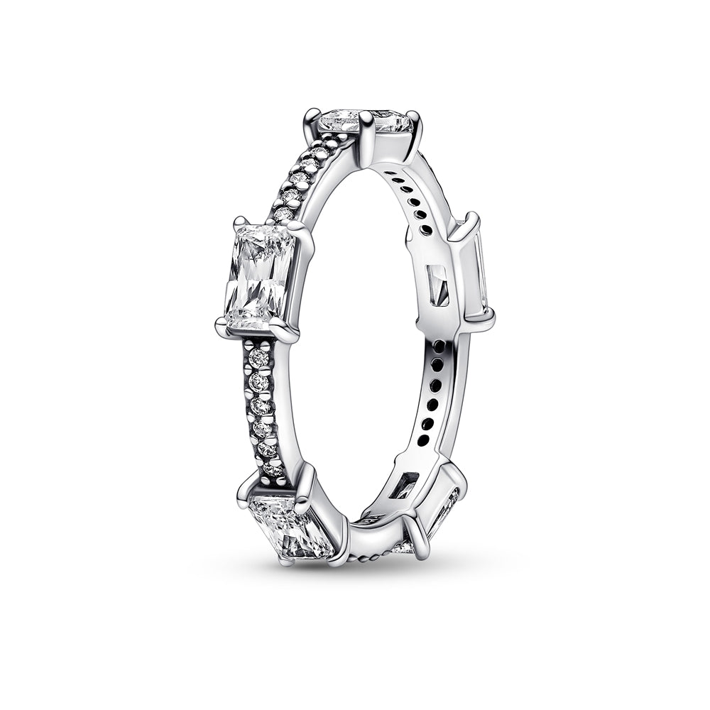 Pandora Rectangular Bars Sparkling Ring