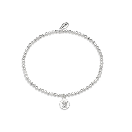 Karma Silver Angel Stretch Bracelet