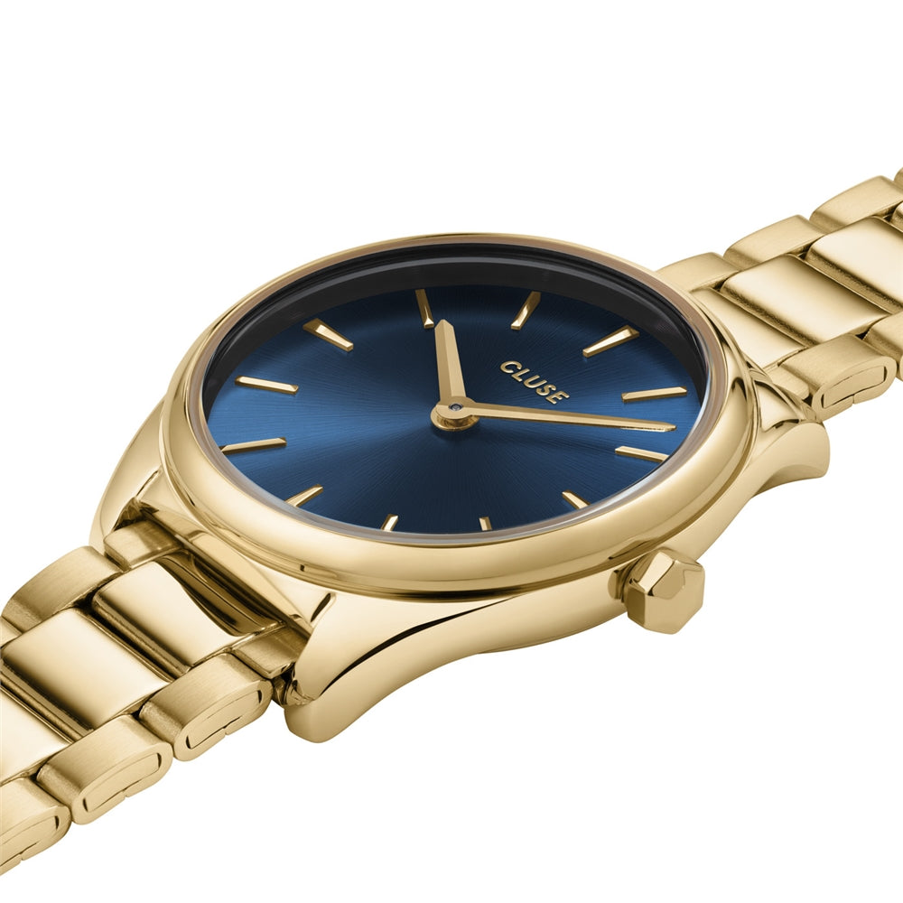CLUSE Zoe Gold + Blue Mini Feroce Link Watch