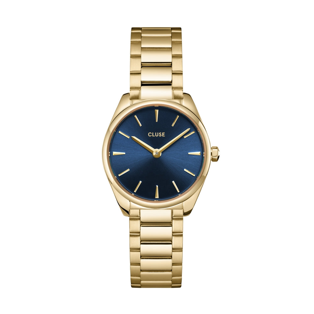 CLUSE Zoe Gold + Blue Mini Feroce Link Watch